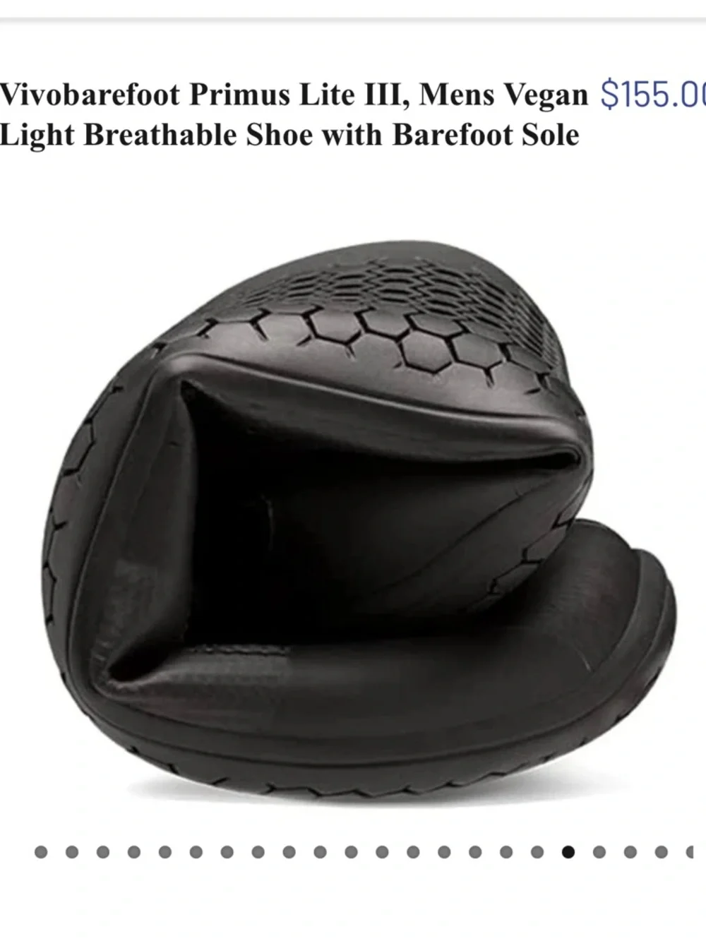 Men’s Vivo Barefoot Primus Lite III in Black Size 9 - Picture 3 of 11